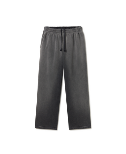 600 GSM 'Faded Black' Straight-leg Pants