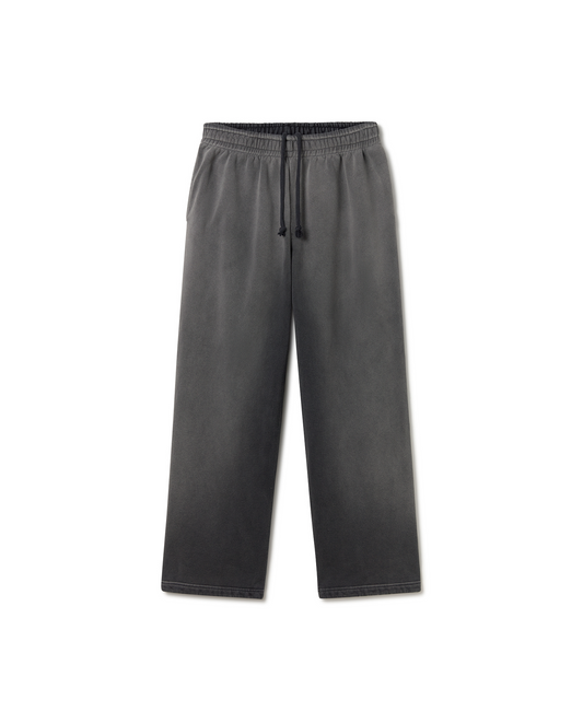 600 GSM 'Faded Black' Straight-leg Pants