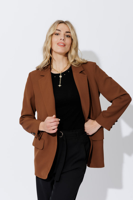 Espresso Euro Boyfriend Blazer
