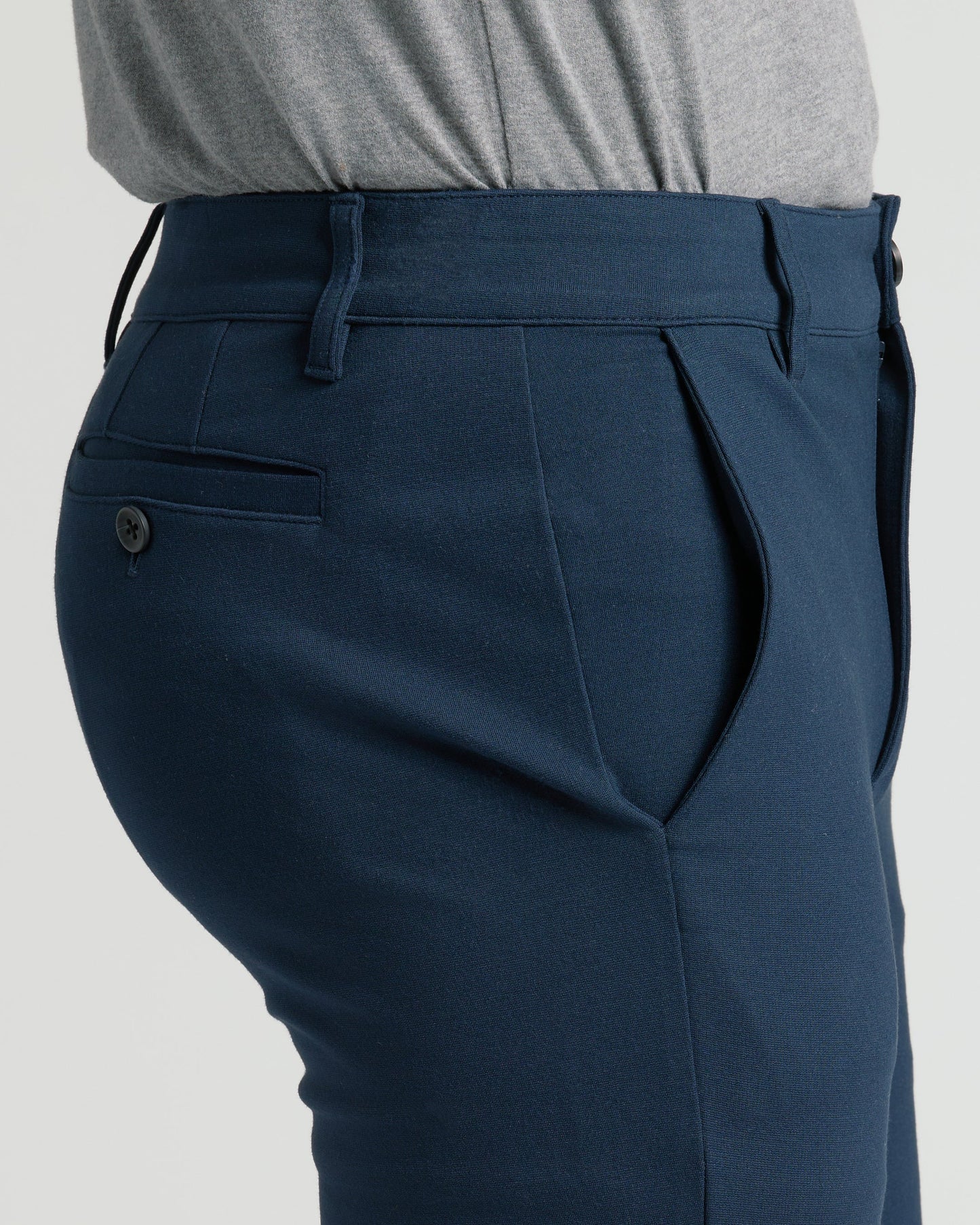 Navy Slim Comfort Knit Chino Pant