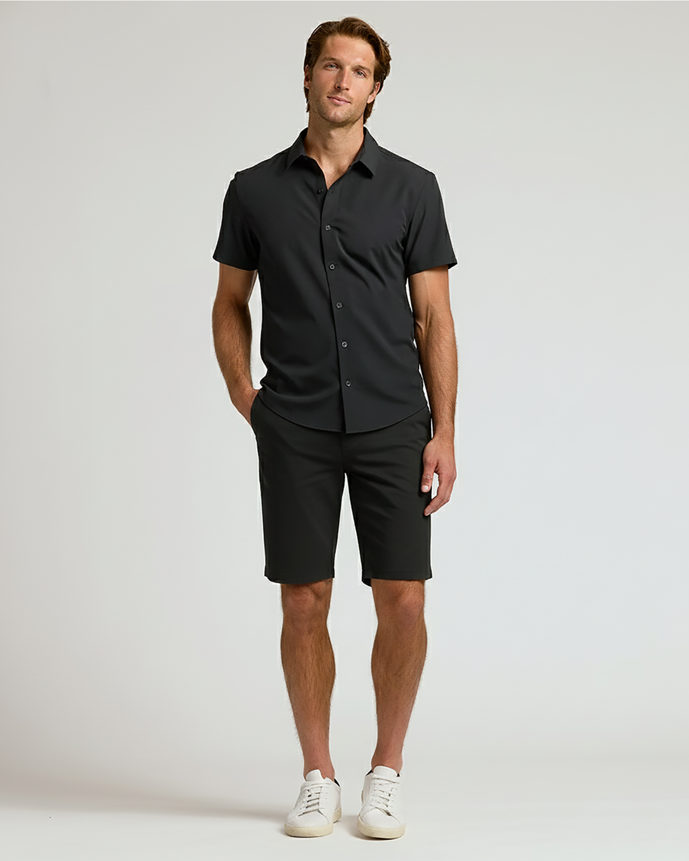 9" Black & Khaki Chino Shorts 2-Pack