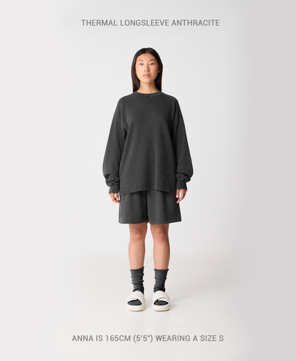 350 GSM 'Light Heather Gray' Thermal Longsleeve