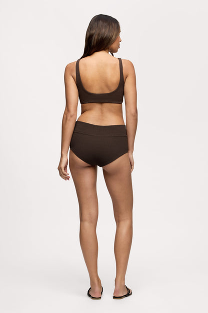 Plunge Bikini Top | Crispy Espresso