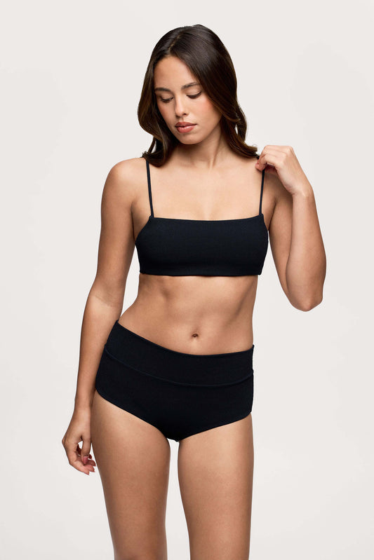 Bandeau Bikini Top | Crispy Black