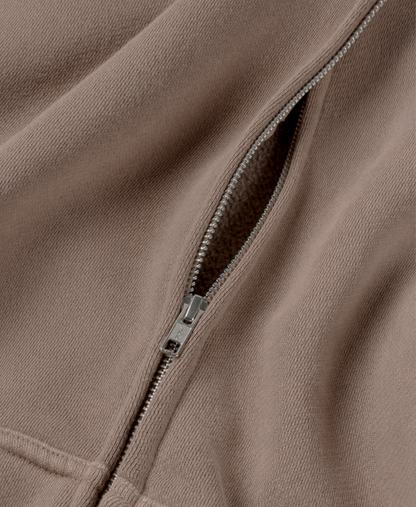 450 GSM 'Vintage Taupe' Zipper