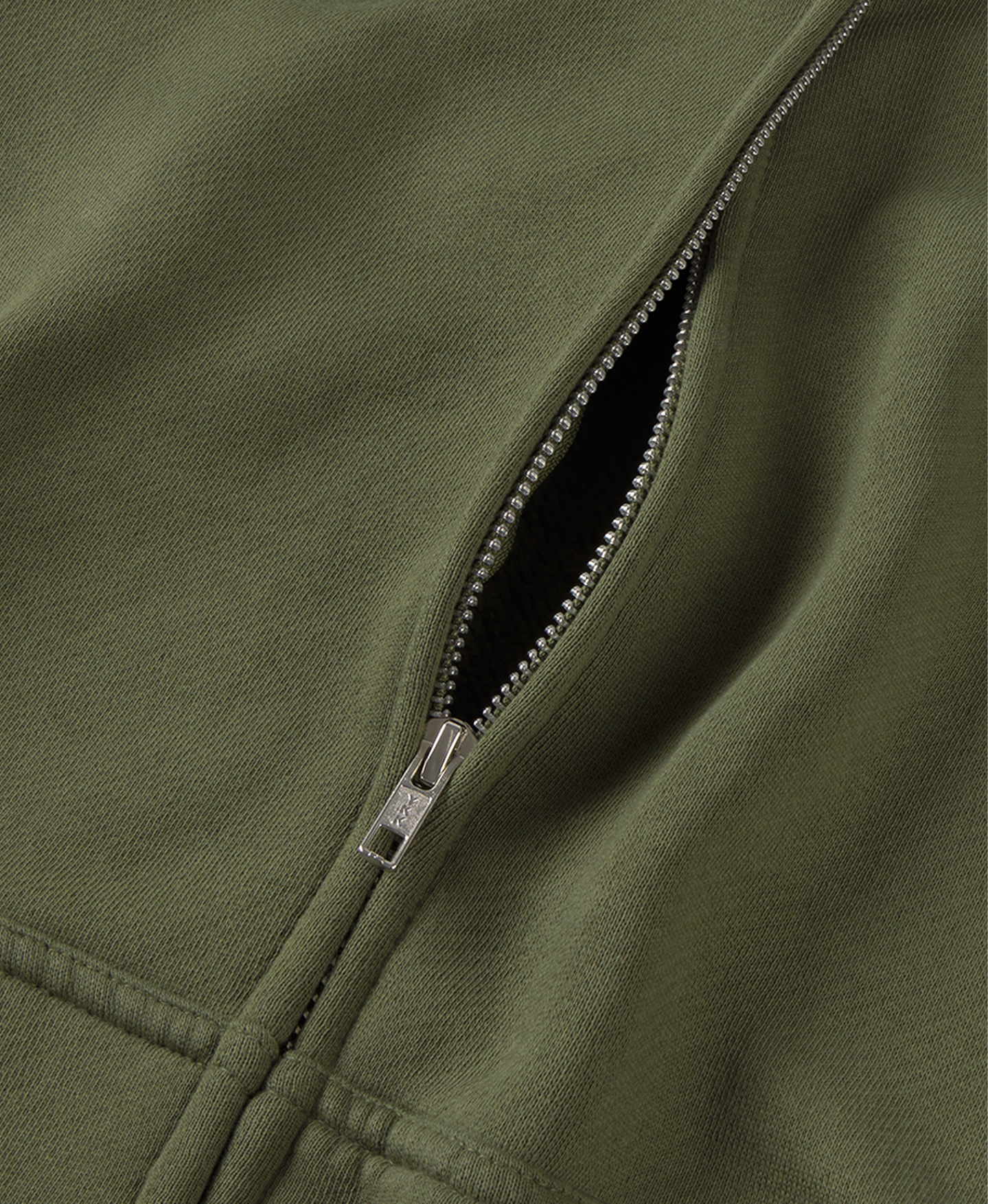 450 GSM 'Olive' Zipper