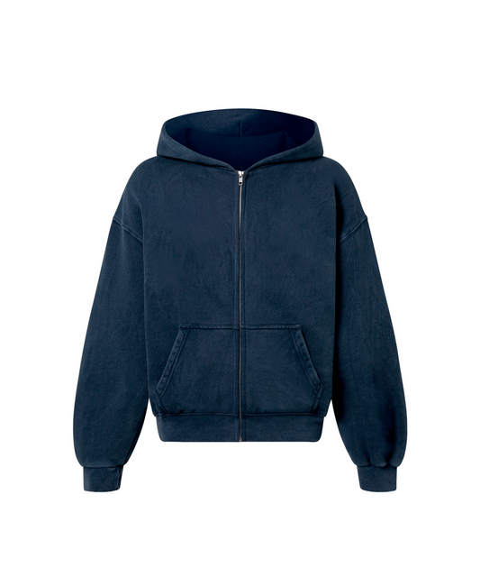 450 GSM 'Vintage Navy Blue' Zipper