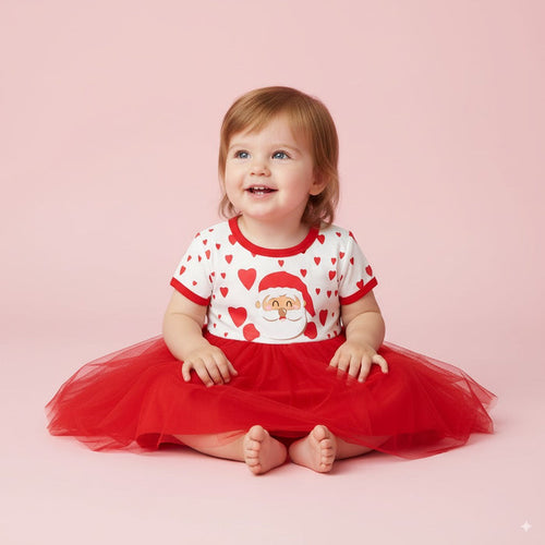 Baby Kids Christmas Outfit Santa Dress - Little Kooma
