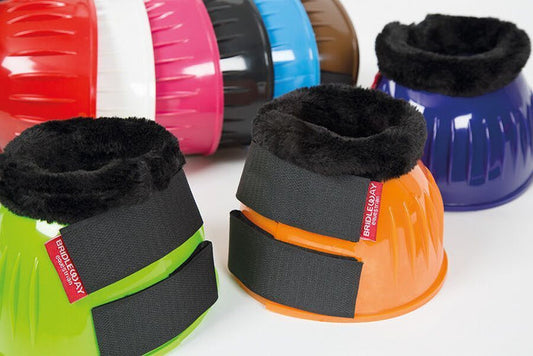 Bridleway Fleece Trimmed Over Reach Boots Green