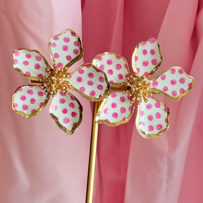 Flower Stud Earring (Pink)