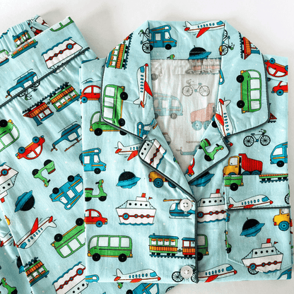 Fun Transport Vehicles Pyjamas - Little Kooma