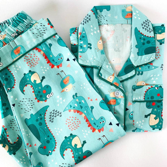 Green Dino Pyjamas - Little Kooma