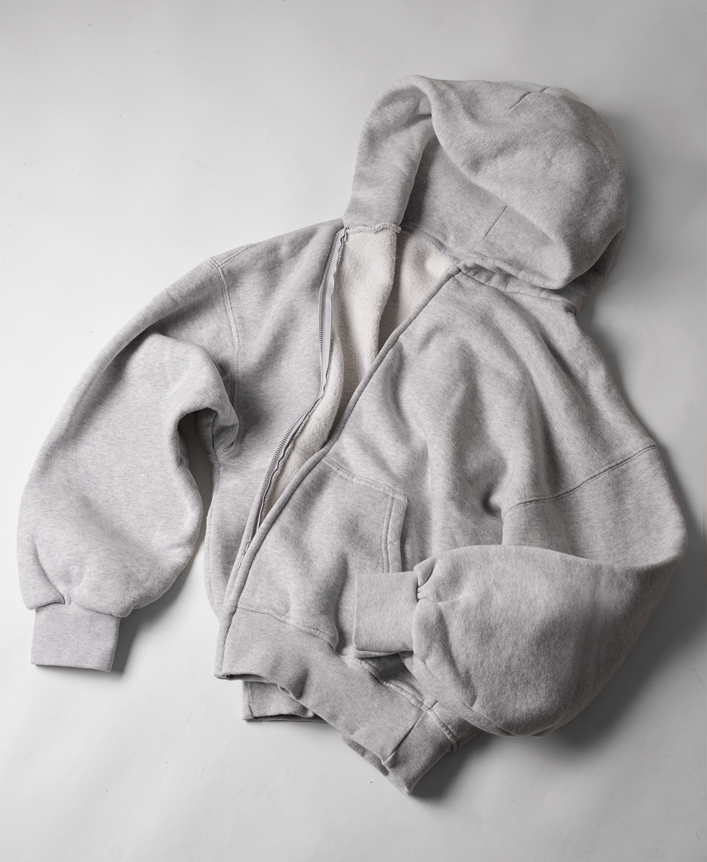 450 GSM 'Light Heather Gray' Zipper