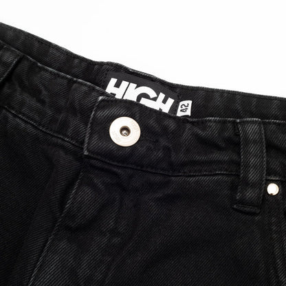 Jeans Pants Logo Line Black - Four Street