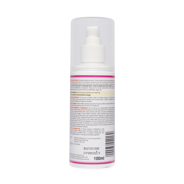 Johnsons: Pump Cat Flea Spray 100ml