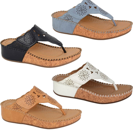 Cipriata Womens Corina Wedge  Sandals