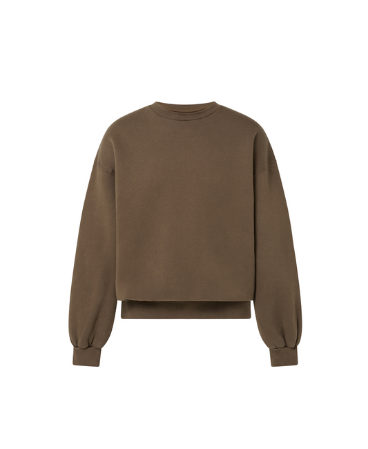 450 GSM 'Mocha Brown' Crewneck