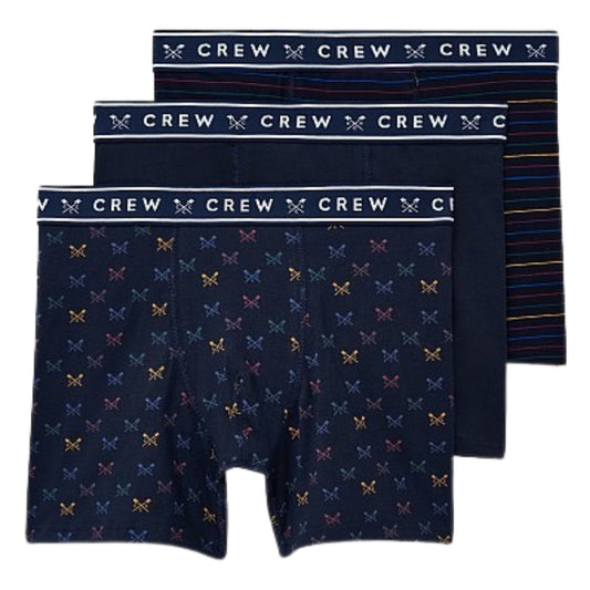 Crew Clothing Mens 3 Pack Jersey Boxer Shorts