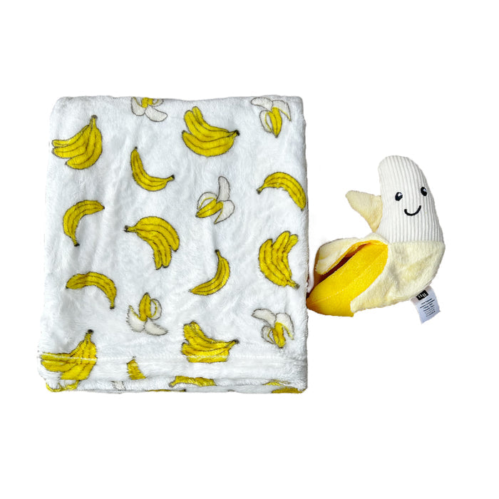 New Born Baby Boy Banana LED Light Layette Plush Blanket Suitcase Mummy Makeup Box Gift Hamper Gift Box Set - Little Kooma