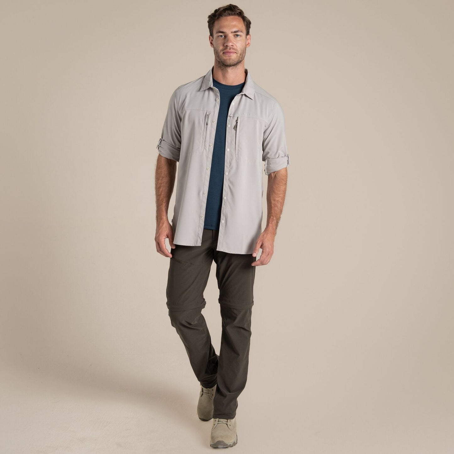 Craghoppers Mens NosiLife Pro V UPF Long Sleeve Shirt