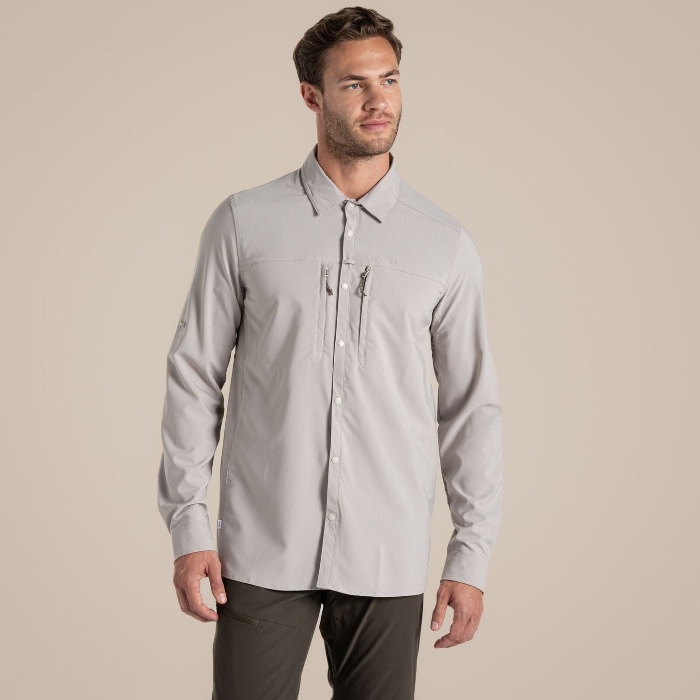 Craghoppers Mens NosiLife Pro V UPF Long Sleeve Shirt