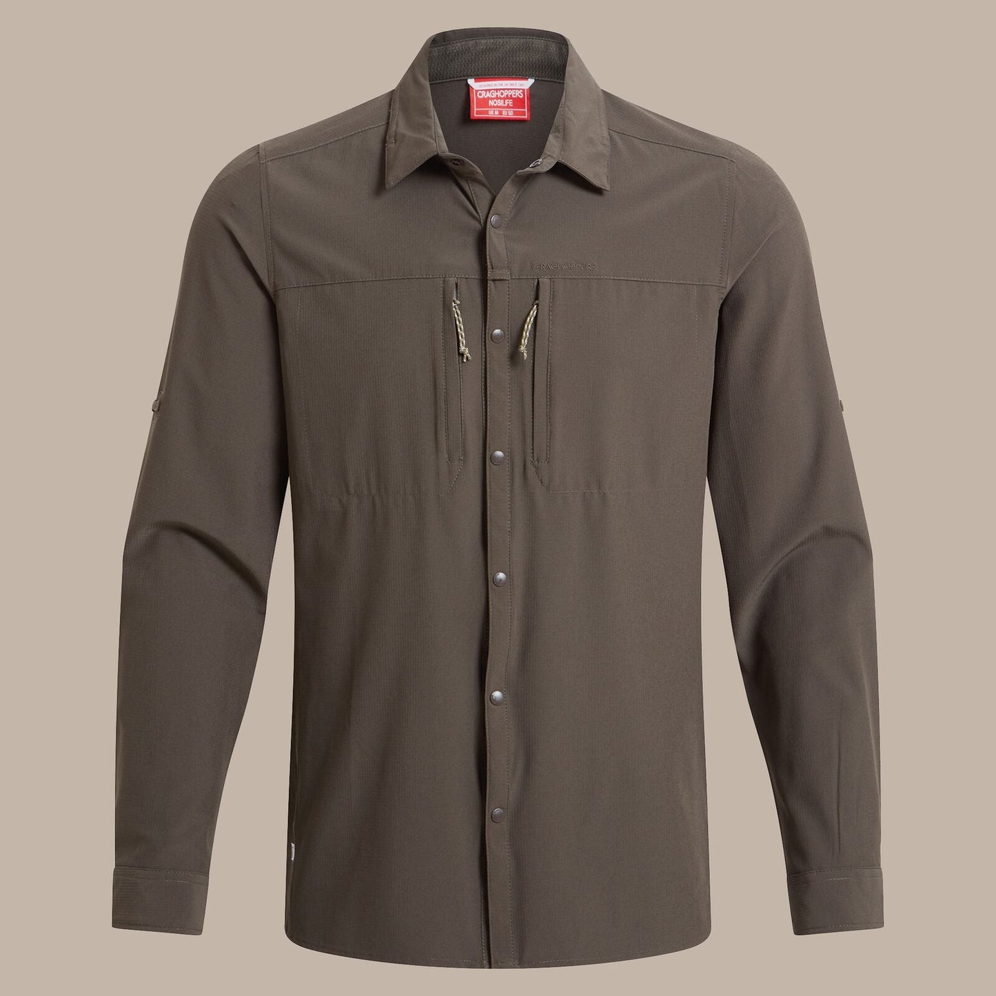 Craghoppers Mens NosiLife Pro V UPF Long Sleeve Shirt