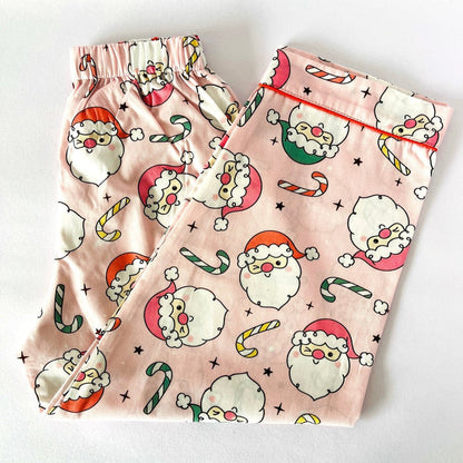 Pink Winking Santa Pyjamas - Little Kooma
