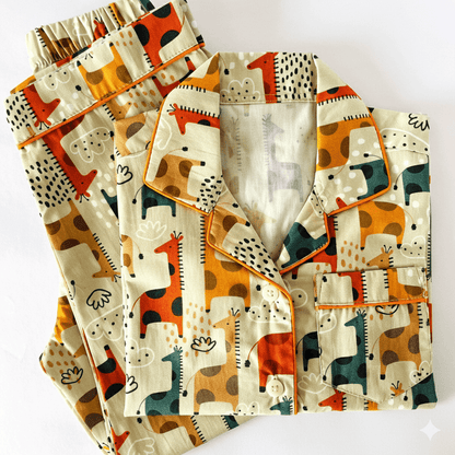 Quirky Giraffes Pyjamas - Little Kooma