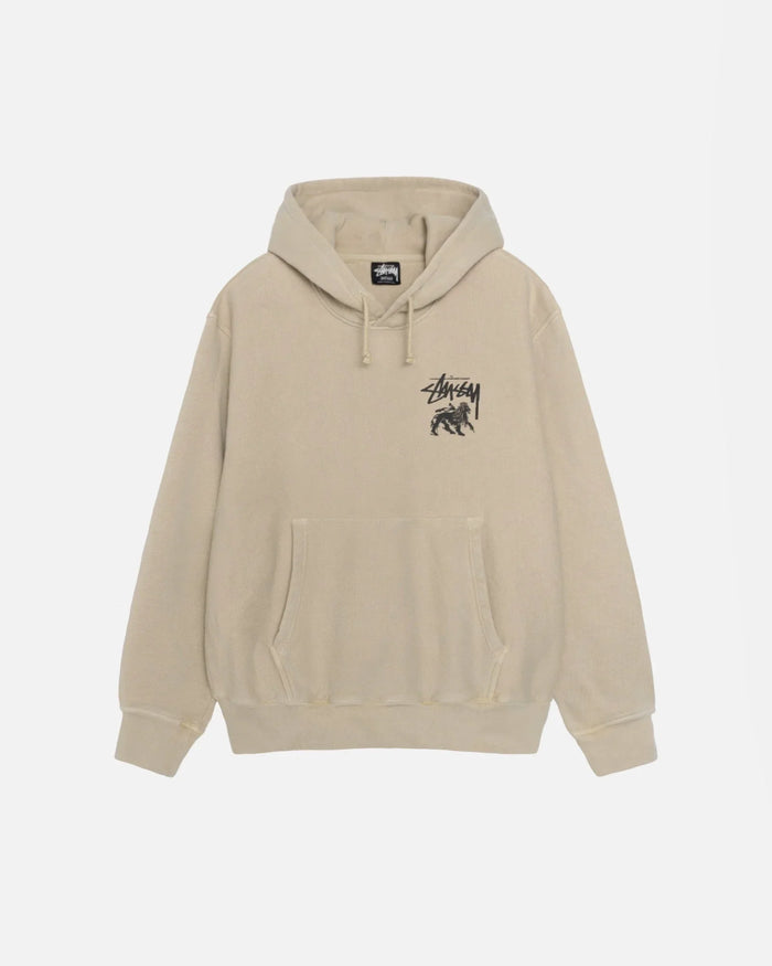 RASTA LION HOODIE PIGMENT DYED - Four Street