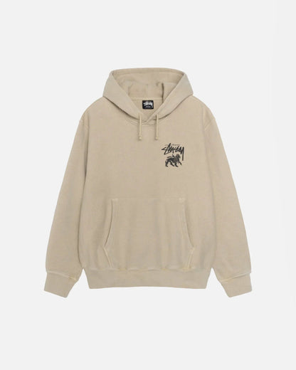 RASTA LION HOODIE PIGMENT DYED - Four Street