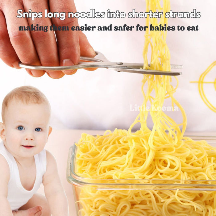 Ready Stock Baby Food Scissors 304 Stainless Steel Detachable Safe Easy-Clean Kids Cutter - Little Kooma