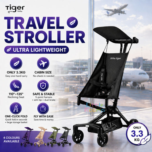 Ready Stock Baby Stroller Lightweight Foldable Cabin Size Travel Compact Portable Newborn Toddler - Little Kooma