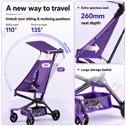 Ready Stock Baby Stroller Lightweight Foldable Cabin Size Travel Compact Portable Newborn Toddler - Little Kooma