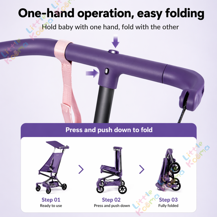 Ready Stock Baby Stroller Lightweight Foldable Cabin Size Travel Compact Portable Newborn Toddler - Little Kooma