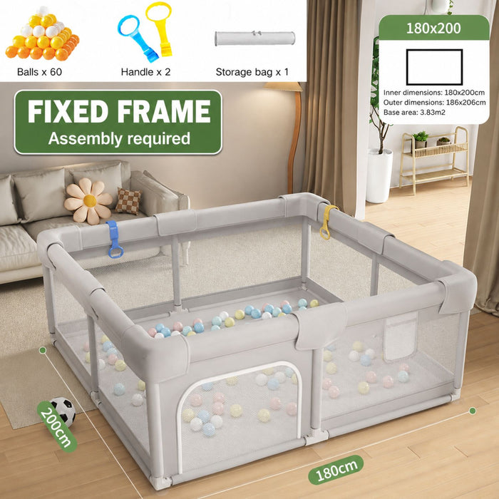 Playpen Only (Grey Fixed Frame) / 180x200cm