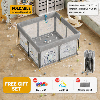 Playpen Only (Grey Foldable) / 120x120cm