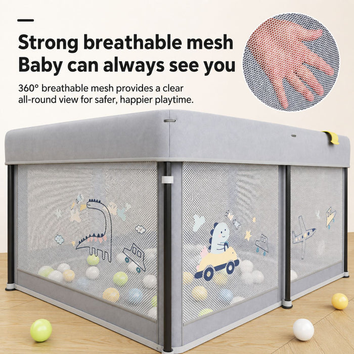 [SG Ready Stock] Baby Playpen Foldable / Fixed Frame Kids Play Yard Ball Pit Indoor Safety Fence