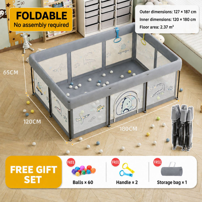 Playpen Only (Grey Foldable) / 120x180cm
