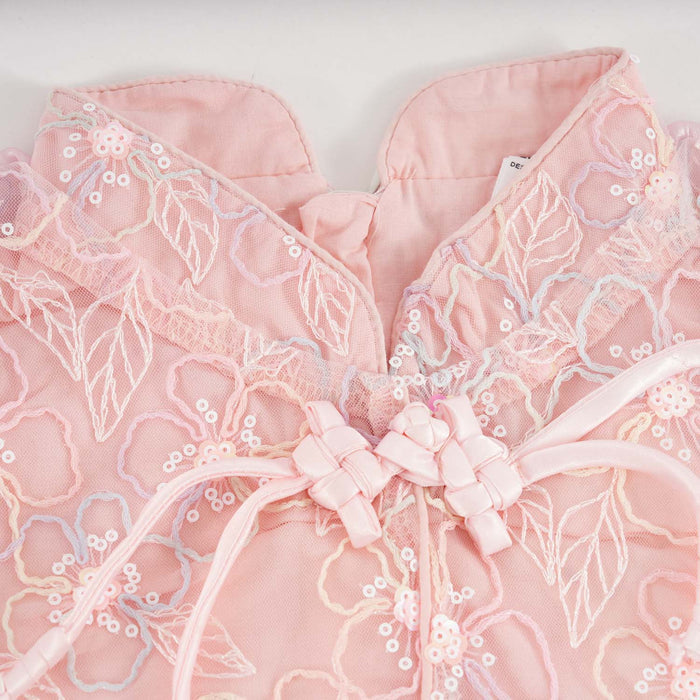 Singapore Souvenir Gift Pink Unicorn Lace Voile Baby Kids Girl Cheongsam Dress 0851 - Little Kooma