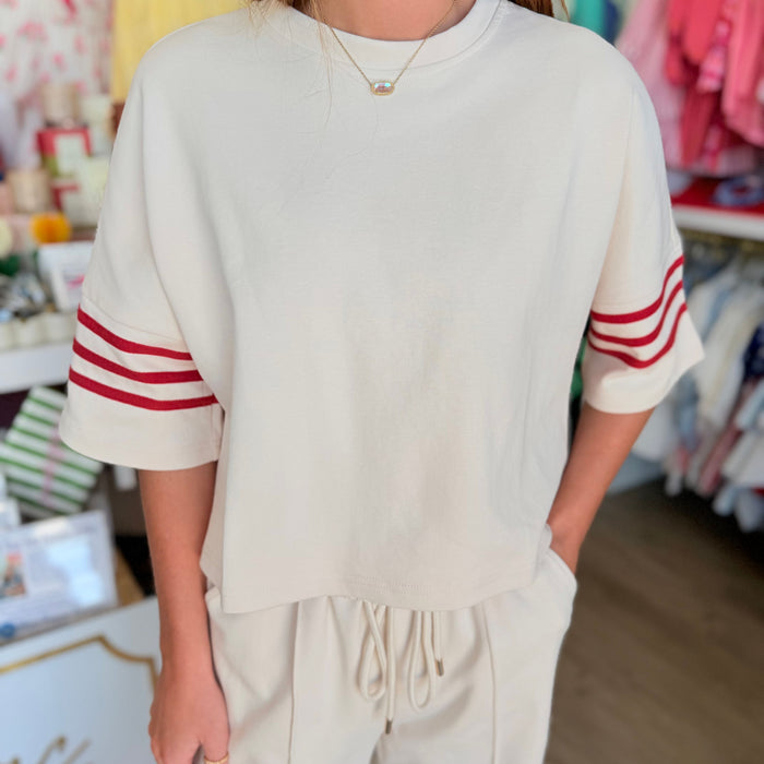 Val Top (Cream/Red)